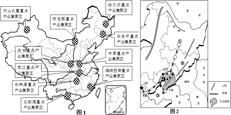 (2)大兴安岭以西是内蒙古高原,以东是以黑土著称的东北平原.