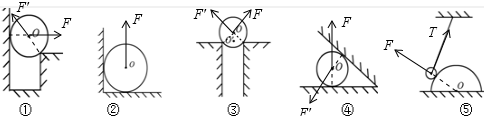 解答解:画出图中小球所受弹力的示意图,如图所示:分析弹力的方向一定