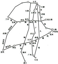 结合所学知识.回答下列问题(1)我国铁路干线"五纵 中.