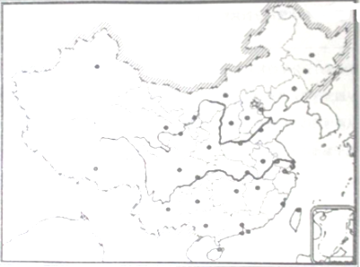 读下面的中国政区图.完成下列内容(1)在图中填