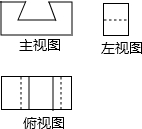 画出如图所示几何体的主视图,左视图,俯视图.