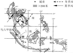 读东南亚地形和城市分布图.回答下列问题.(1)东