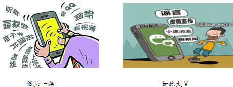 列两幅漫画.回答下列问题 (1)漫画低头一族 反