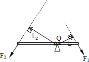 19.如图所示杠杆中,分别用l1和l2标出它们的动力臂和阻力臂(o是支点).