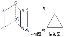 三棱柱的侧棱长为2.底面是边长为2的正三角形.aa1⊥面a1b1c1.