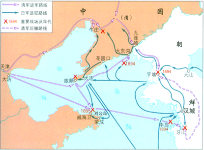 甲午中日战争形势 d. 八国联军侵华战争形势 查看答案和解析>>