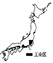 15.能够反映日本工业区分布特点的是( )A.B.C.