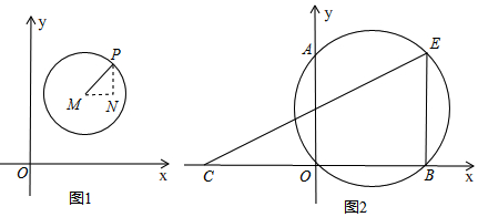 结论应用:如图2,点a,b,c均在坐标轴上,ob=oc=oa=4,过a,o,b作⊙d,e是