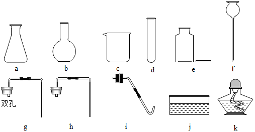 初中化学 题目详情  (1)写出下列仪器的名称:a锥形瓶;f长颈漏斗.