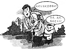 仔细观察如图的漫画.简要概括其内容.并说明其