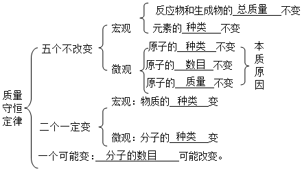 从宏观和微观两个角度理解质量守恒定律,化学反应前后有"五个不改变