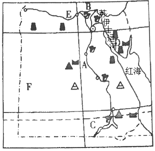 读埃及图.回答下列问题(1)请写出图中字母所代表的地理事物.a.尼罗河.
