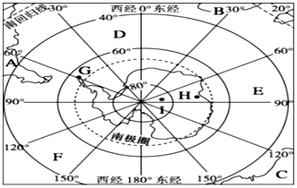 6.读南极地区简图作答.