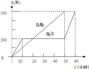 龟兔赛跑是同学们熟悉的寓言故事路程s与时间t之间的关系如图所示那么