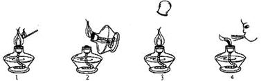 3,如下图所示,点燃酒精灯的操作中正确的是.