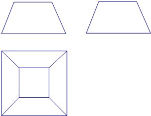 下图为一个几何体的三视图.正视图和侧视图均为矩形.