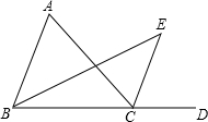 线和外角∠ACD的角平分线相交于点E.