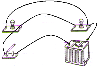 用笔画线将图中的器材连成电路要求两灯并联开关控制两盏灯