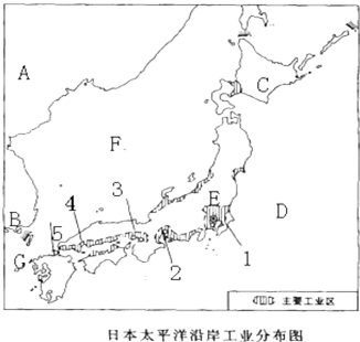 如图是日本工业分布图 .读图后回答:(1)填字母