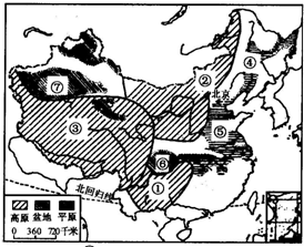 读中国地形图.完成下列要求(1)写出下列高原的