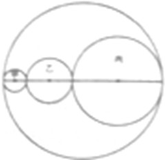如图.甲圆直径与乙圆半径相等.乙圆直径与丙圆