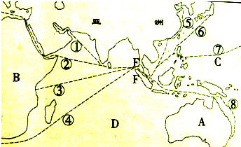 读马六甲海峡航线图 .回答问题. (1)在图上标出