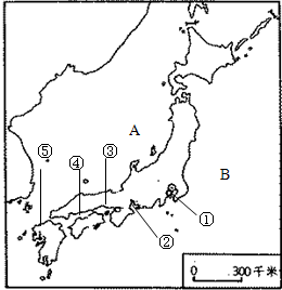 如图是日本轮廓图.读图回答:(1)日本是一个岛国