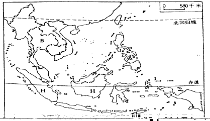 东南亚主要气候类型分布:北部中南半岛是季风