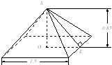 设计一个正四棱锥形冷水塔塔顶.高是0.85m.底面的边长是1.5m.制造这种