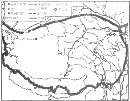 读青藏地区图.完成下列各题(1)a铁路是正在建设中的 铁路.