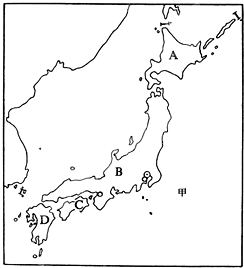 读日本地图.回答问题.(1)日本领土由北海道.本州