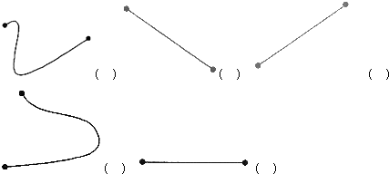 小学数学来源:题型:指出下面哪些是线段,对的画"√",错的画"×"