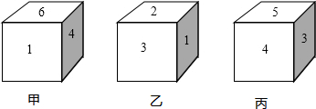 观察结果如图所示,问这个正方体各个面上的数字对面各是什么数字?