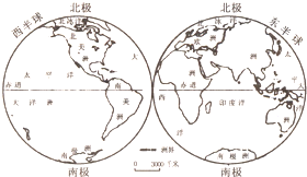 主要位于西半球的大洲是 A.南美洲和南极洲 B