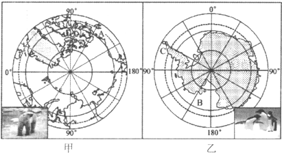 读"极地地区示意图",回答问题.