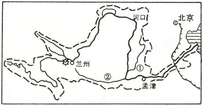 读黄河水系图,回答下面的问题