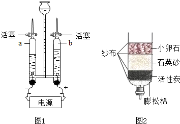 如图是水的电解实验装置图.