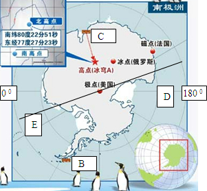 读材料及南极洲略图.回答:材料一:中国第22次南极考察