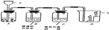 如图是实验室制取并验证二氧化碳性质的实验,请回答下列问题