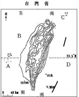 读"台湾省地图,填写图中字母所表示地理的名称 a是 岛 b是 海峡 c