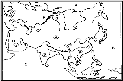 读亚洲地形分布图,回答下列问题.