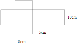 如图是一个长方体纸盒展开图,这个纸盒的体积是多少?