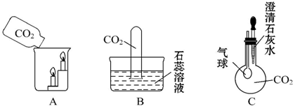 > 题目详情  (1)王亮同学将集气瓶中的二氧化碳缓缓倒入烧杯中(图a)