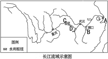 阅读下列材料回答问题:材料一 长江流域图材料