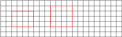 1请在下面格子图上各画一个长方形和正方形