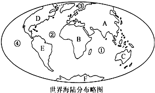 读世界海陆轮廓略图.完成下列各题(1)七大洲中面积最大的大洲是.