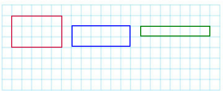 你能画三个周长相等,形状不同的长方形吗?