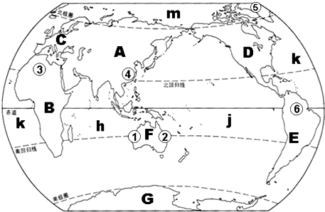 球.在图中代表南极洲的字母是 .(2)世界黑人的故