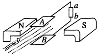 种新型发电机叫磁流体发电机,如图所示表示它的发电原理:将一束等离子