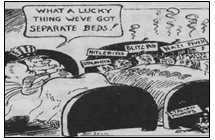 该图漫画题为不会被传染! 左边床上的人说:多